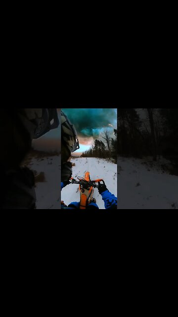 Dirt Bike Night Sky 🤩😱 #motocross #ktm #2stroke #dirtbike #insta360 #enduro