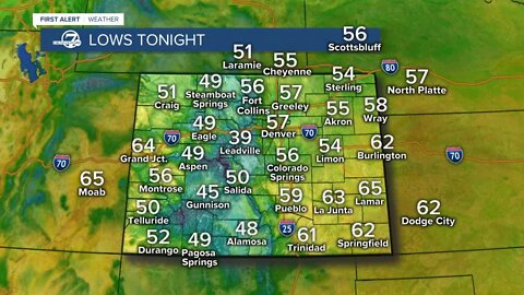 Chance of storms in Denver area for Saturday night