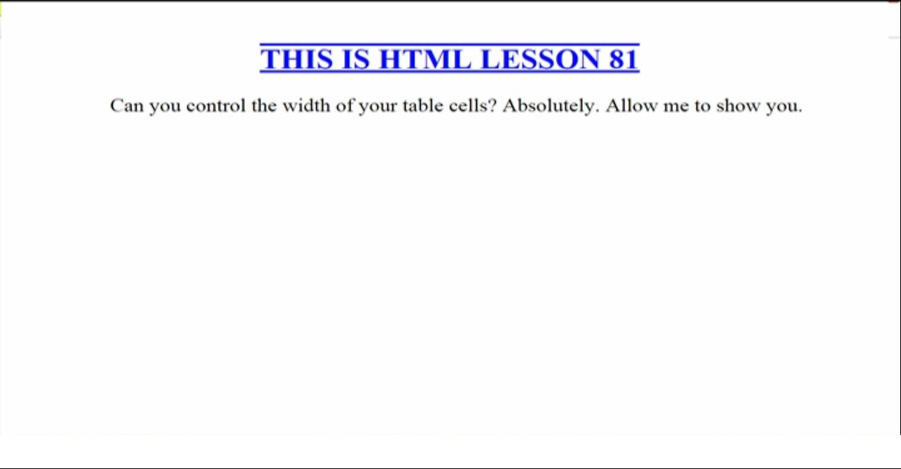 HTML Lesson 81