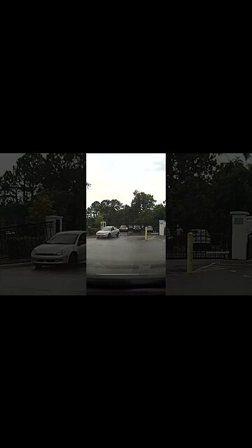 Woman driver CRASHES gate! 😂😆