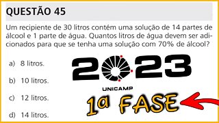 QUESTÃO 45 : VESTIBULAR UNICAMP 2023