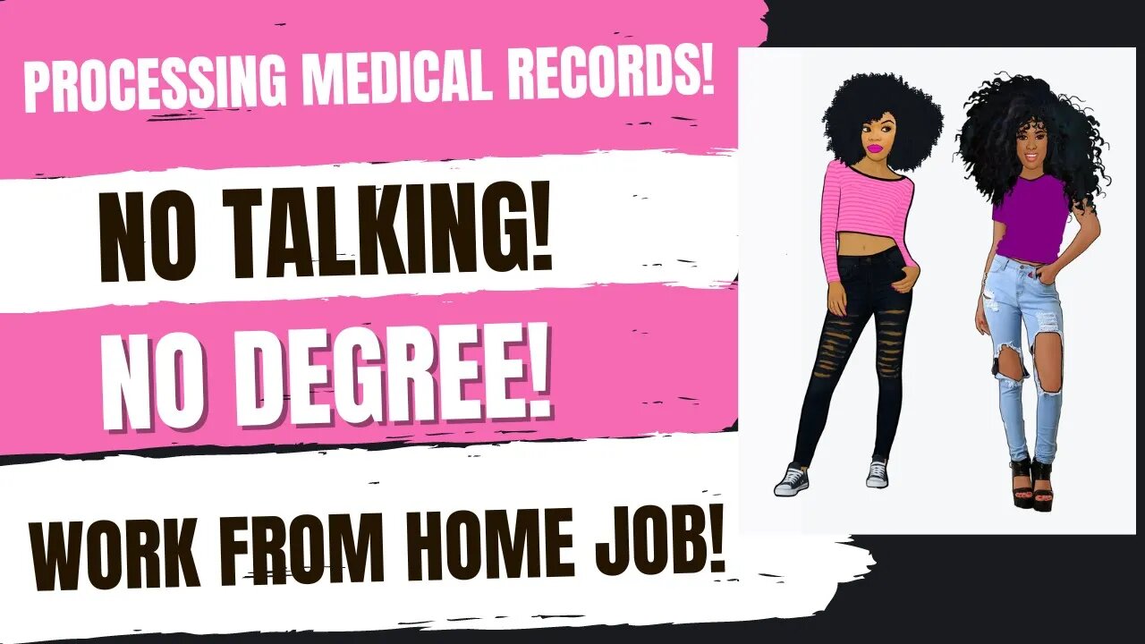 No Talking! Get Paid To Process Medical Records Work From Home Job No Degree Online Job Wfh Job