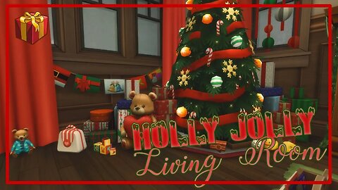 Holly Jolly Living Room || The Sims 4