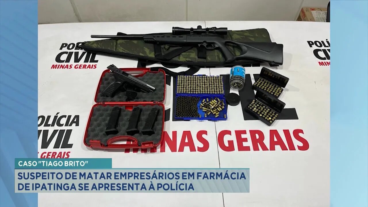 Caso Tiago Brito: Suspeito de matar empresário em farmácia de Ipatinga se apresenta à Polícia.