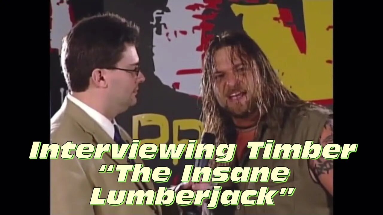 Jason Willis interviews Timber before his match with Rhyno