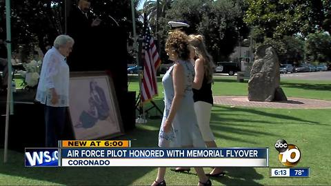 Military widow, husband honored with flyover in Coronado