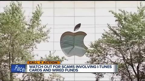 Call 4 action: Watch out for scams involving iTunes cards and wired funds