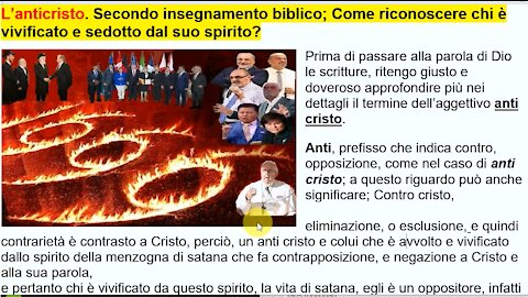 L’anticristo. insegnamento biblico; Come riconoscere chi è vivificato e sedotto dal suo spirito?