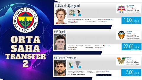 FENERBAHÇE ORTA SAHA TRANSFER ANALİZİ // Maurits Kjaergaard - Tanner Tessmann - Pepelu // SUTV