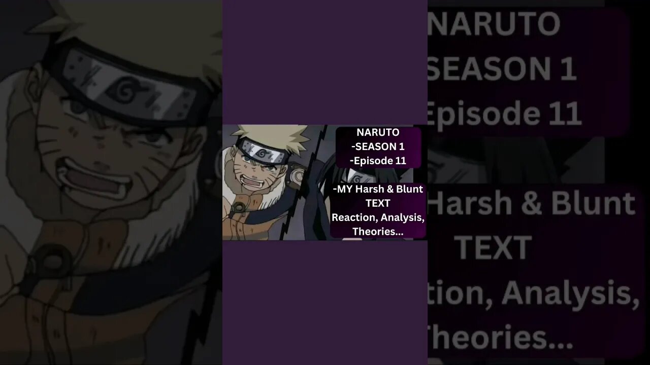 NARUTO - S1 Ep11 - text REACTION SHORT