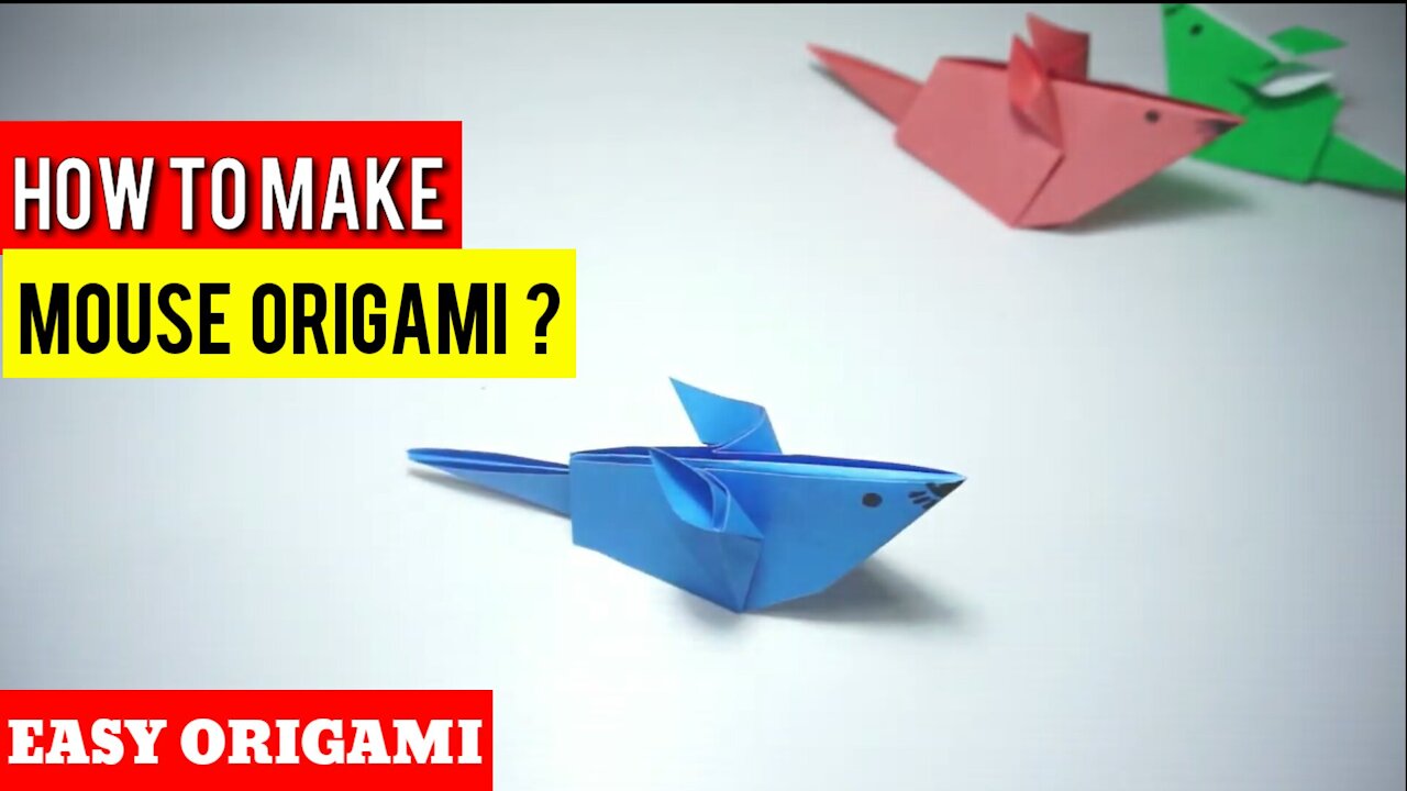 EASY ORIGAMI ANIMALS - ORIGAMI MOUSE