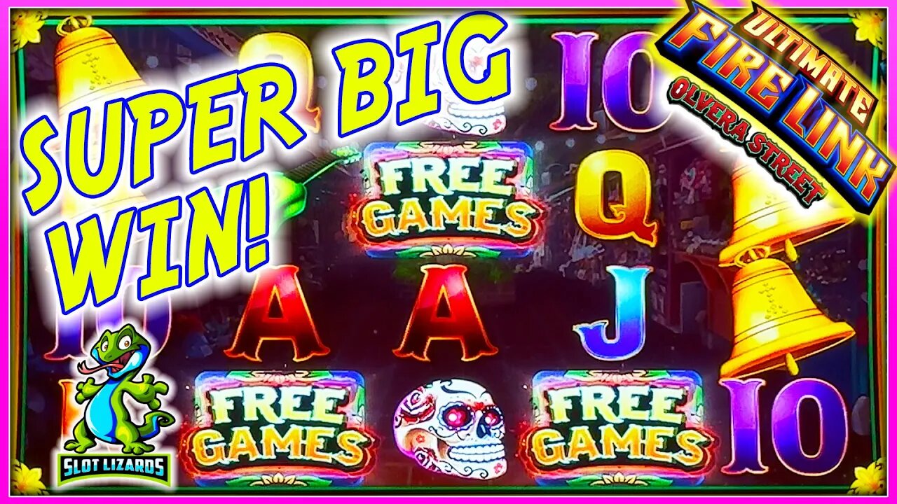 LOW ROLLING MASSIVE WIN! BONUS BONUS BONUS! Ultimate Fire Link Olvera Street Slot