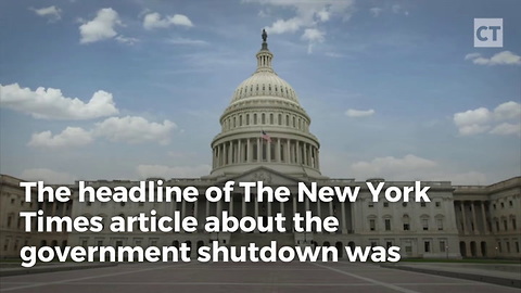 NYT Doctored Shutdown Headline