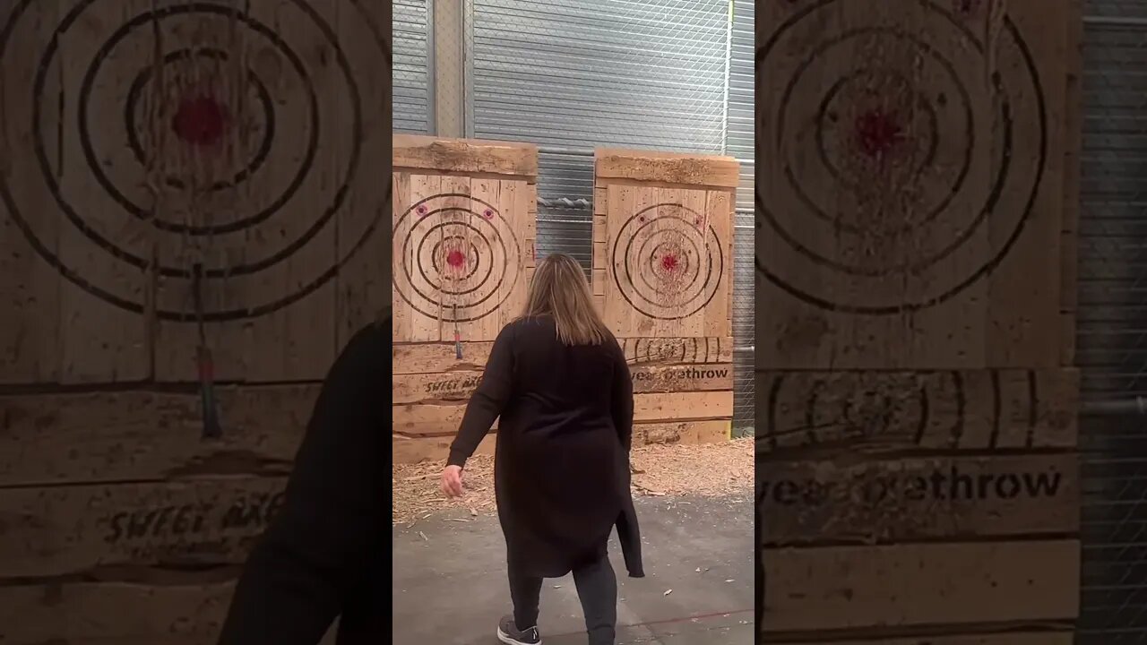 Axe throwing at @sweetaxethrow_nz