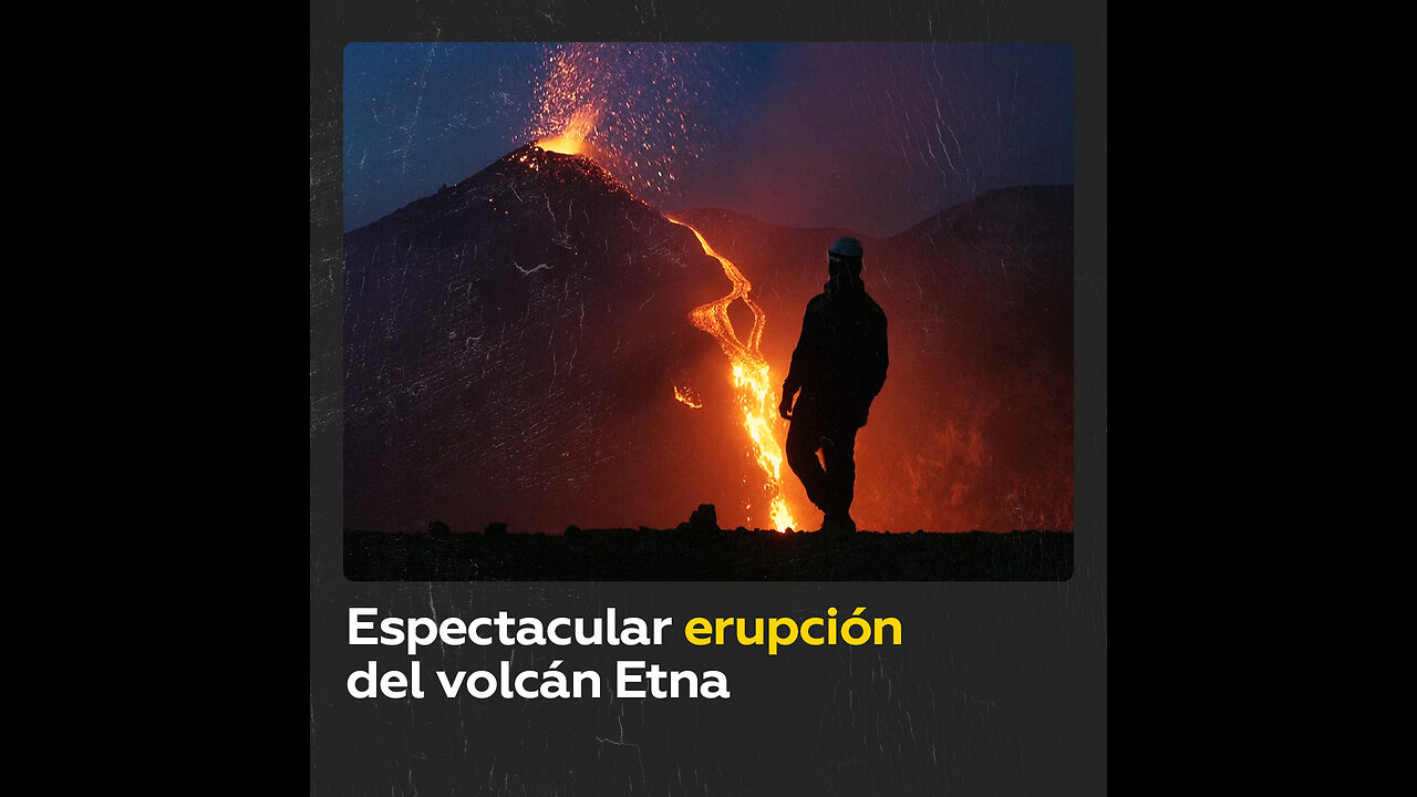 Captan pintorescas imágenes del volcán Etna en erupción