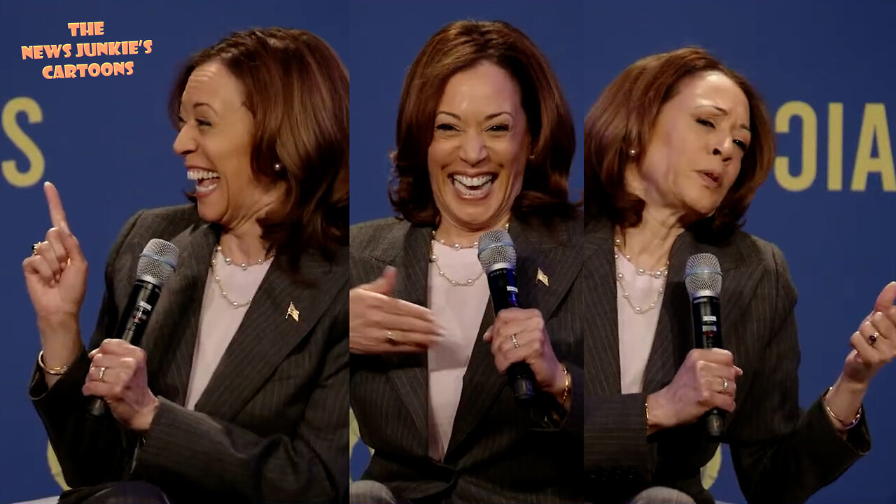 Misunderstood genius cackling Kamala: "We have to know that sometimes people will open the door for you, sometimes they won't, and then you need to kick that f**king door down! Ha ha ha! Excuse my language! Ha ha ha!"