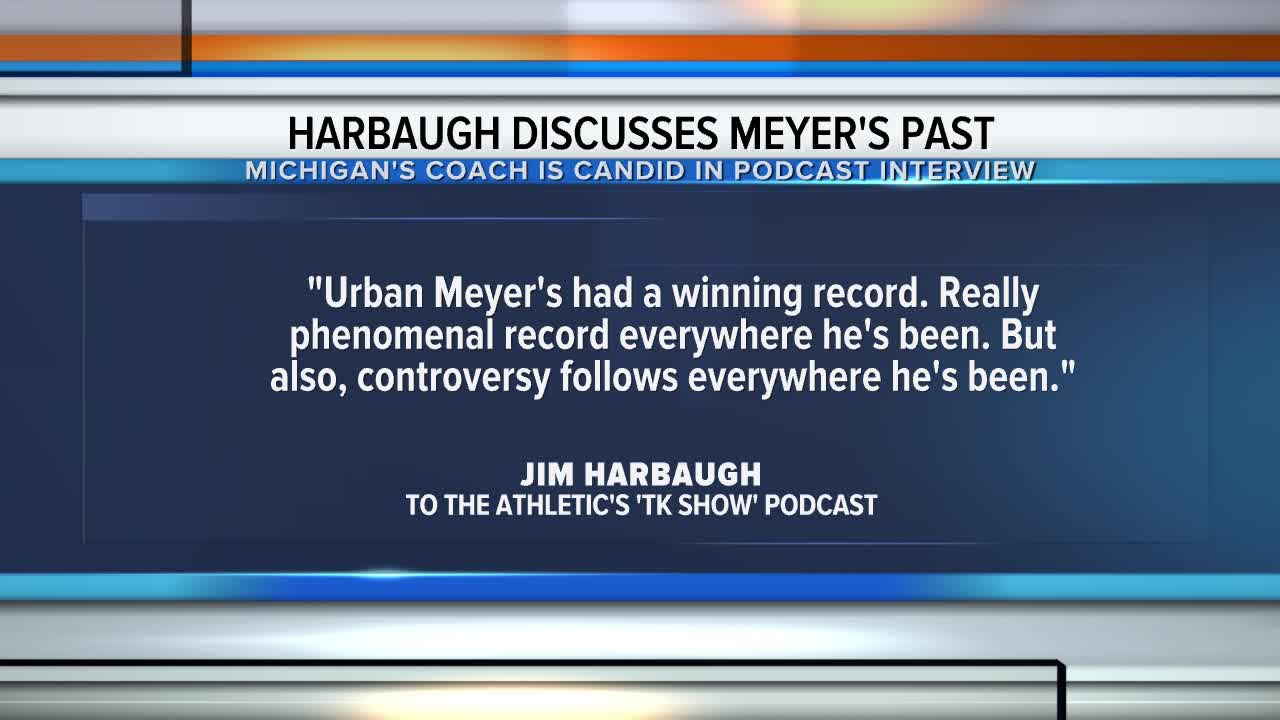 Jim Harbaugh on Urban Meyer: "Controversy follows everywhere he's been"