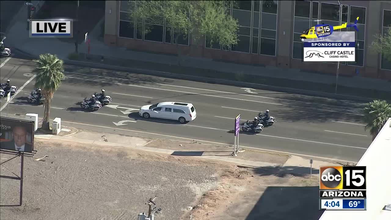 Procession held for fallen Phoenix officer Paul Rutherford