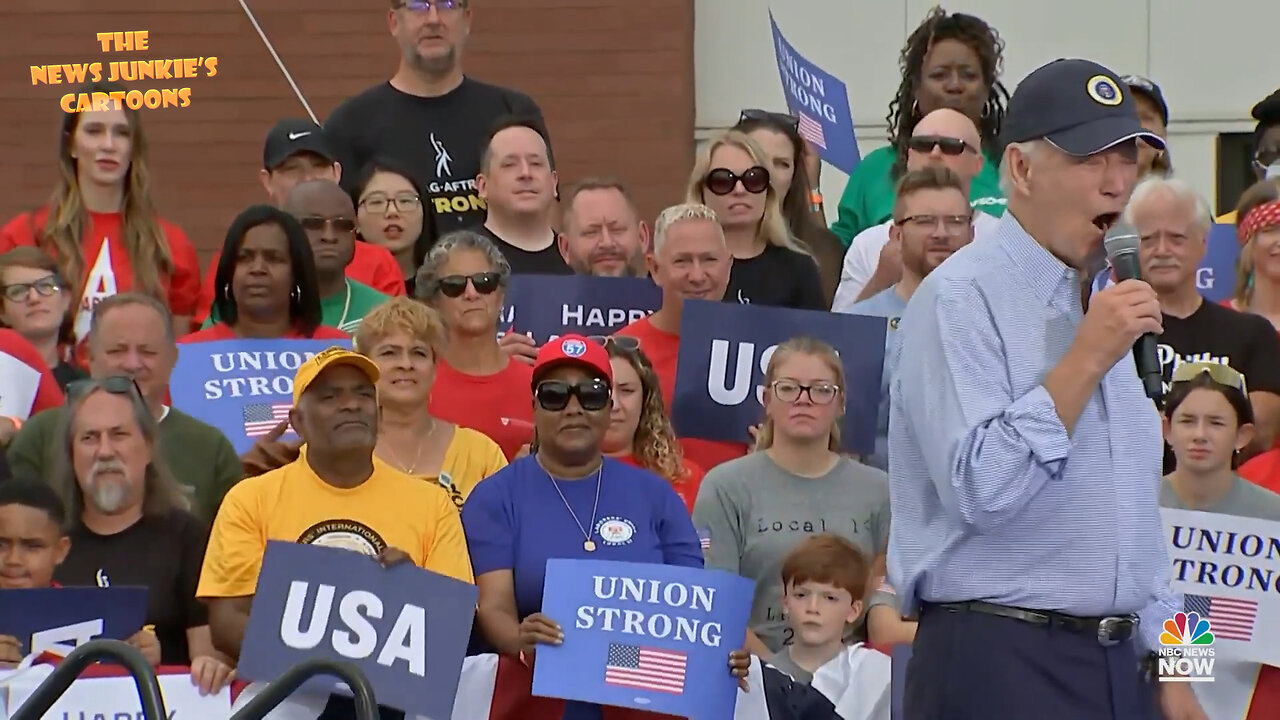 Biden: "Nearly 13 million 5 hundred thousand jobs just since you got me sworn in in January 2020... for real, that's a fact... not a joke."