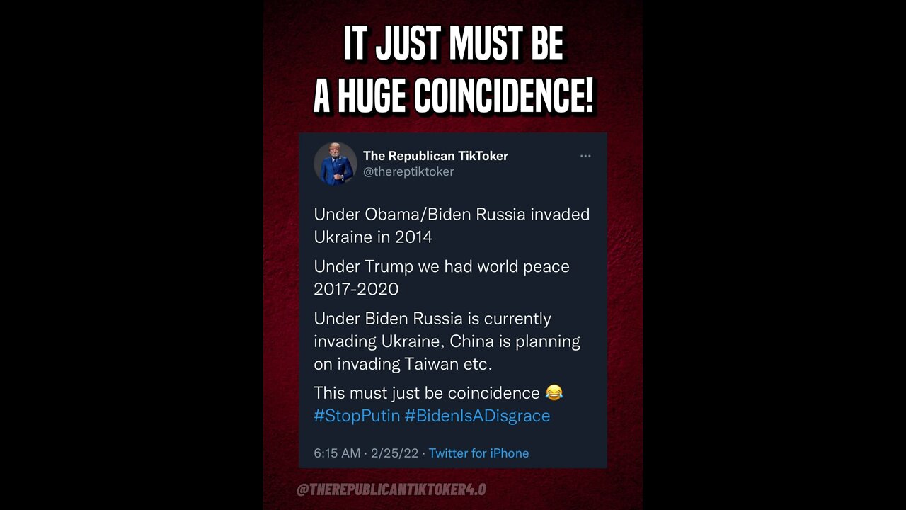 Must Just Be a HUGE Coincidence!