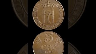Norway 5 Ore 1937.#shorts #coinnotesz