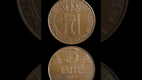 Norway 5 Ore 1937.#shorts #coinnotesz