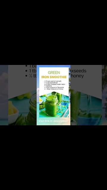 Green Iron smoothie | High Iron Smoothie Ingredients | Iron Rich Green Smoothie Recipes #Shorts