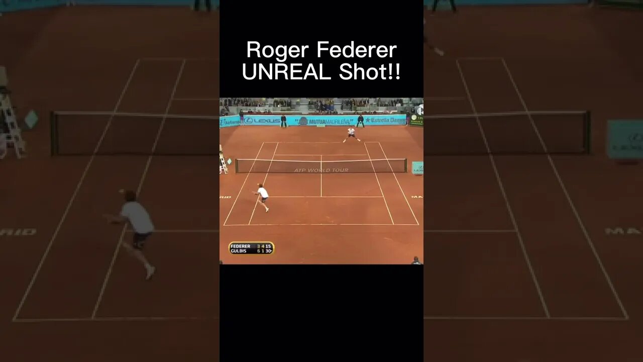 Roger Federer UNREAL Shot!! #tennis #shorts