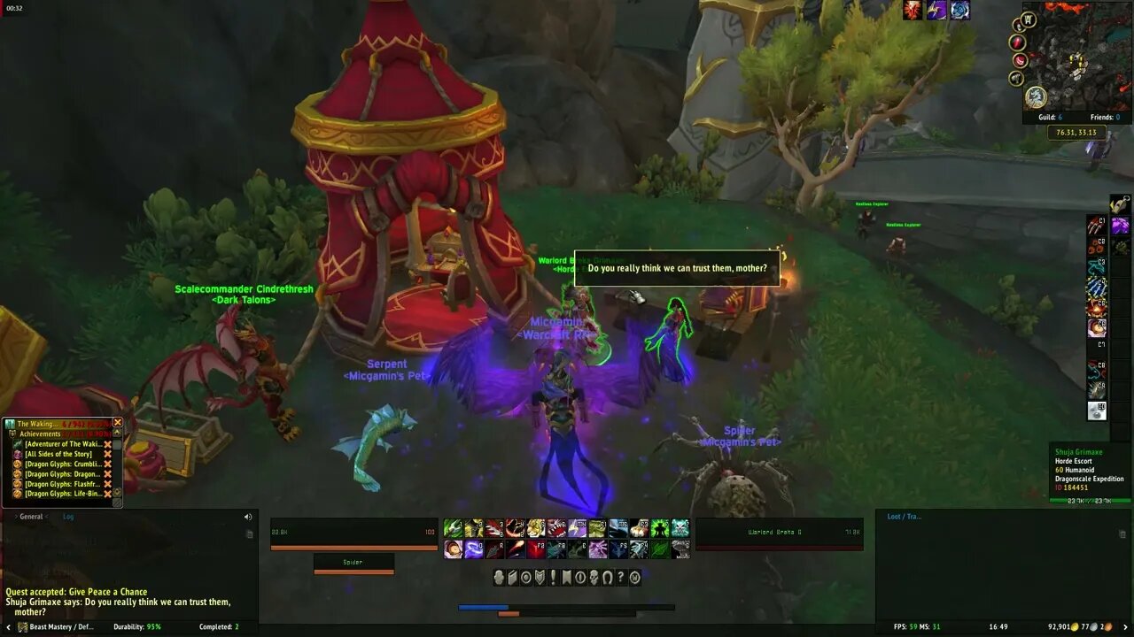 World of Warcraft Dragonflight Give Peace a Chance