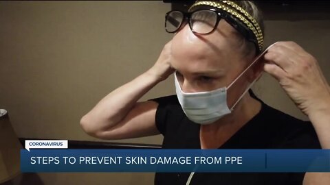 Steps to prevent skin damage from PPE