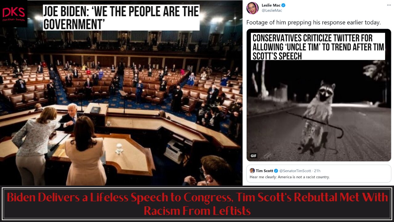 Biden Delivers a Lifeless Speech to Congress, Tim Scott's Rebuttal Met With Racism From Leftists