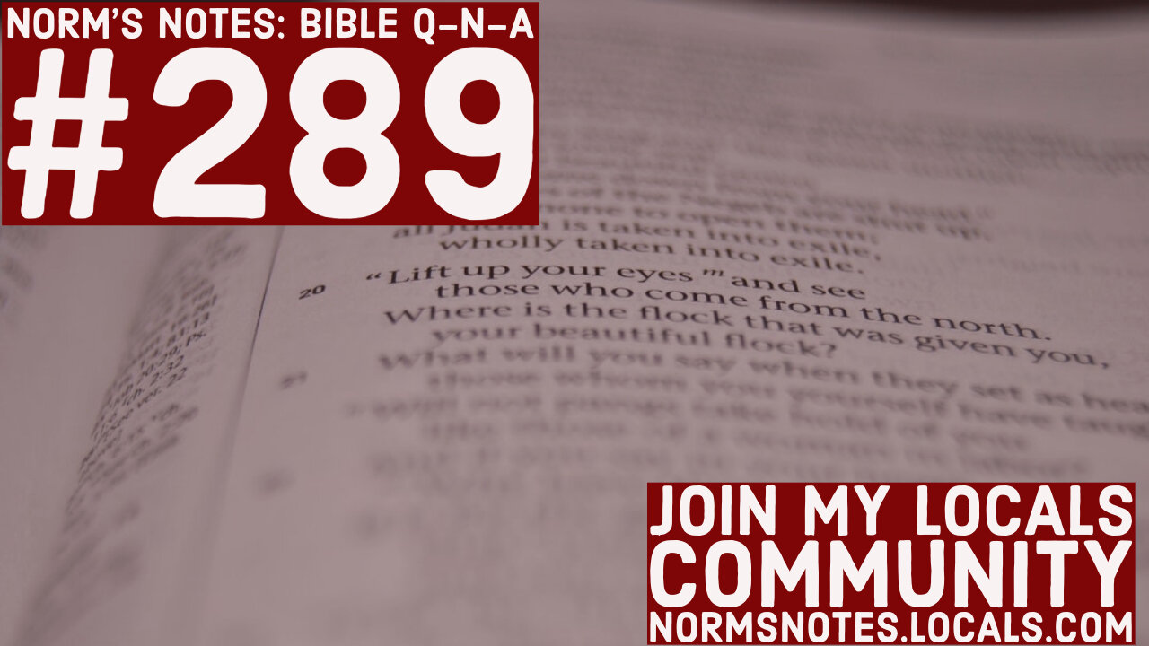 Bible Q-n-A 289