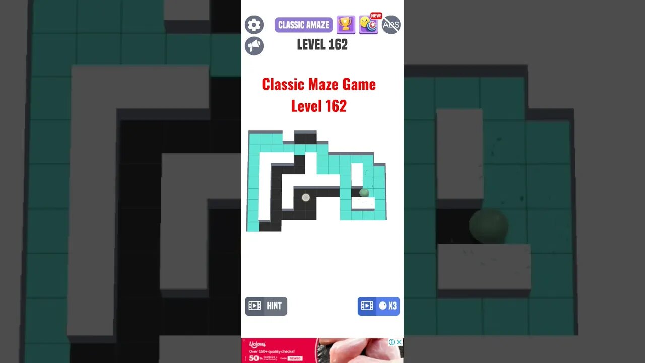 Classic Maze Game Level 162. #shorts