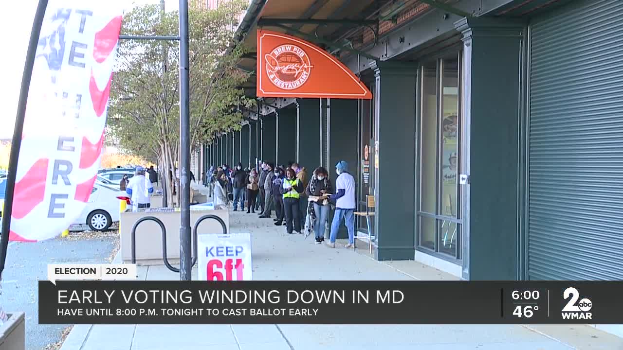 Early voting winding down in Maryland