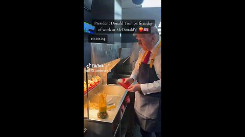 Trump working at Mcdonalds!