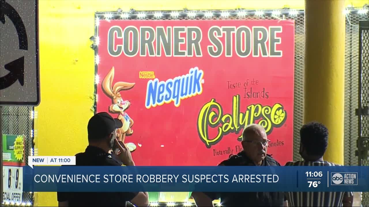 2 arrested after they rob two convenience stores in Tampa, police say