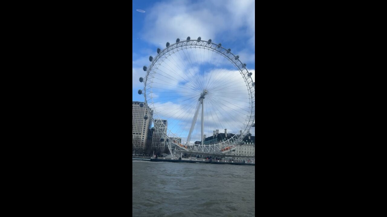 London eye view from uber boat