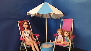 Doll Beach Umbrella DIY - Miniature Beach Umbrella DIY