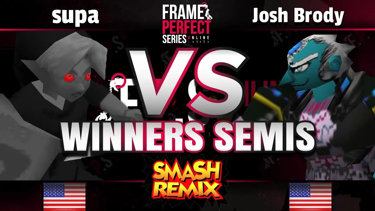 FPS3 Online W. Semis - Supa (Y. Link/Bowser/C. Falcon/Fox) vs. Josh Brody (Ganon) - Smash Remix