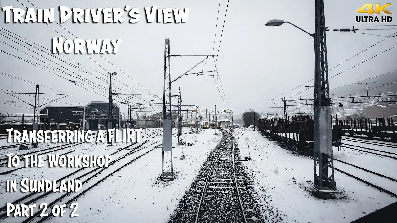 TRAIN DRIVER'S VIEW: FLIRTing to the Workshop in Sundland part 2 of 2