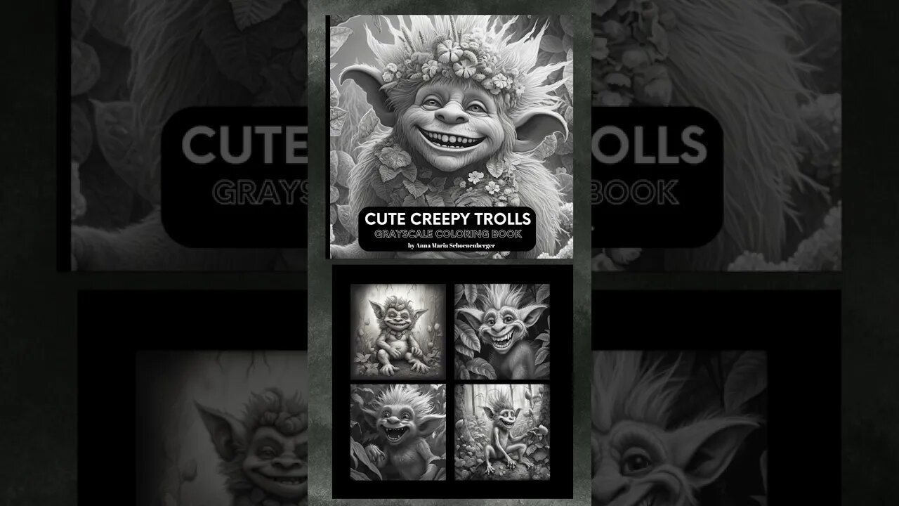 Gnomes Trolls & Monsters Grayscale Coloring Books on Amazon