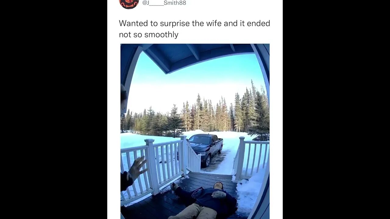 Fails to surprise his wife