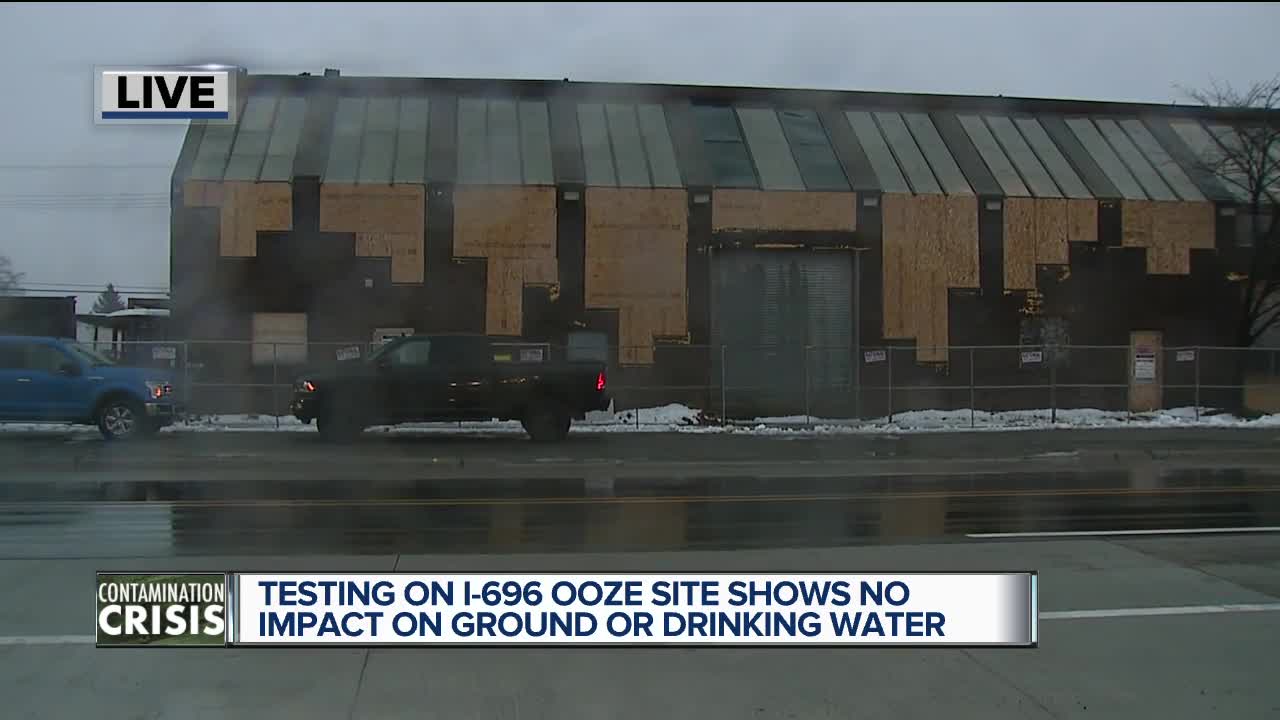 State test results show no drinking water contamination at I-696 green ooze site