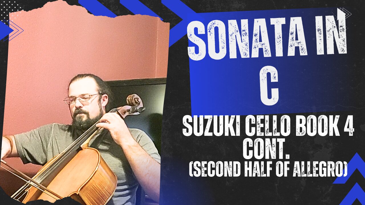 Sonata in C Jean-Baptiste Bréval Cello | Suzuki Cello Book 4 CONT (Second Half of Allegro)