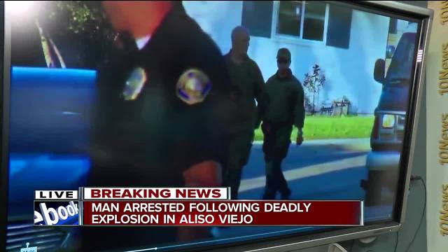 Arrest made in Aliso Viejo explosion investigation
