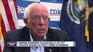 Bernie Sanders holds rally in Detroit Friday