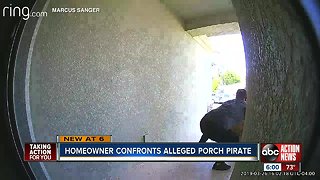 Tampa woman meets alleged porch pirate face-to-face after opening her front door