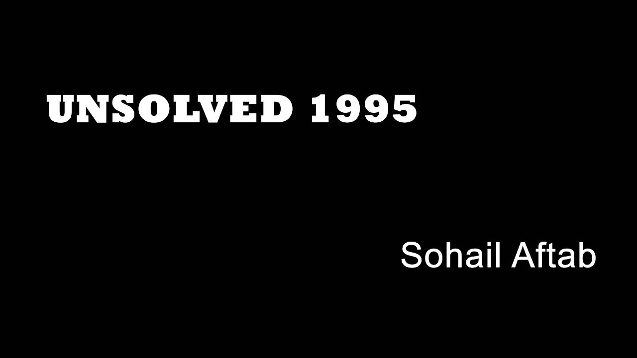 Unsolved 1995 - Sohail Aftab - Muslim Honour Killings - East Ham Murders - East London True Crime