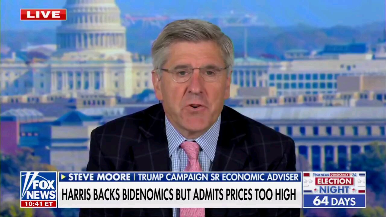 Stephen Moore: We had no inflation when Donald Trump president. When he left office