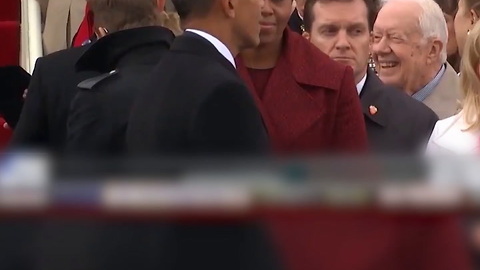 Crowd Erupts In Trump Chant When Obama Arrives At Inauguration